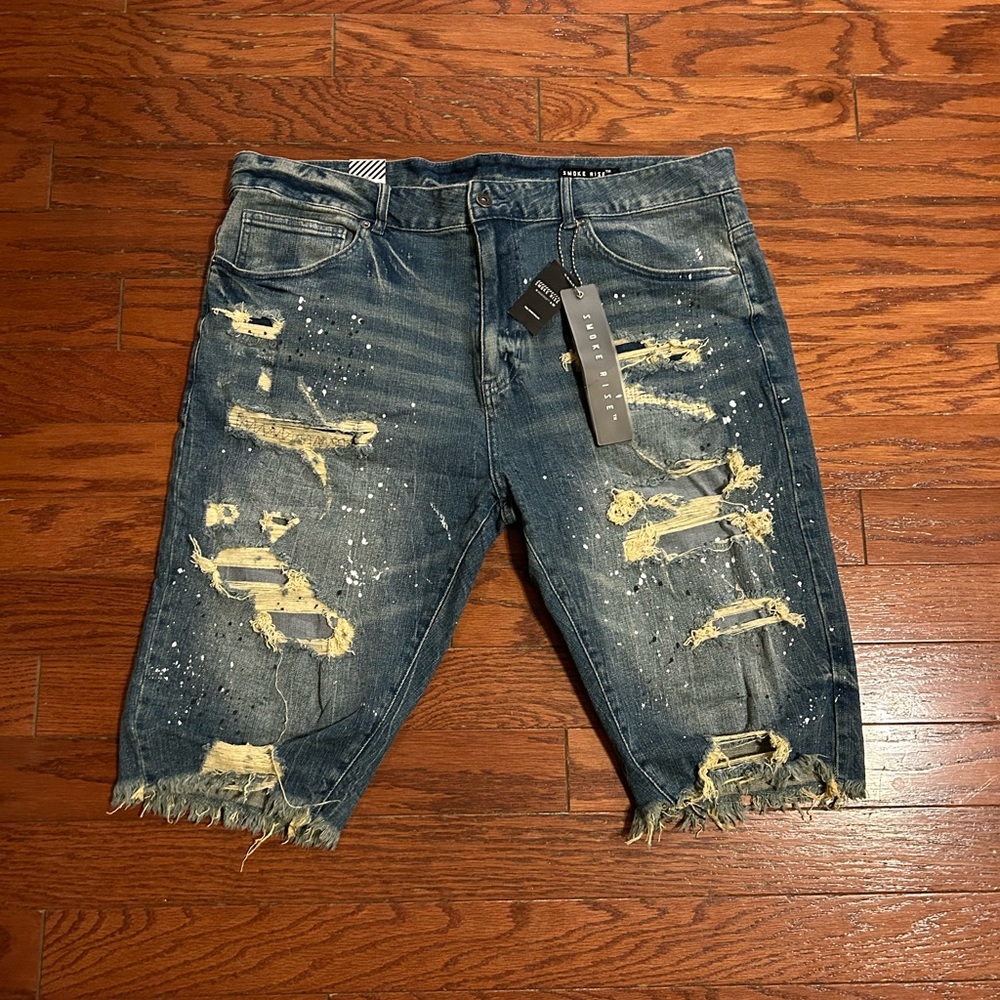 Smoke Rise Blue Stone jorts
